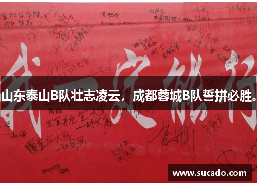 山东泰山B队壮志凌云，成都蓉城B队誓拼必胜。